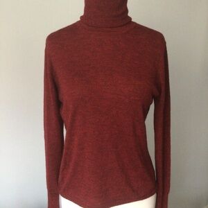ETRO MILANO cashmere burgundy LS turtle neck sweater Size 44/ US 8 ITALY